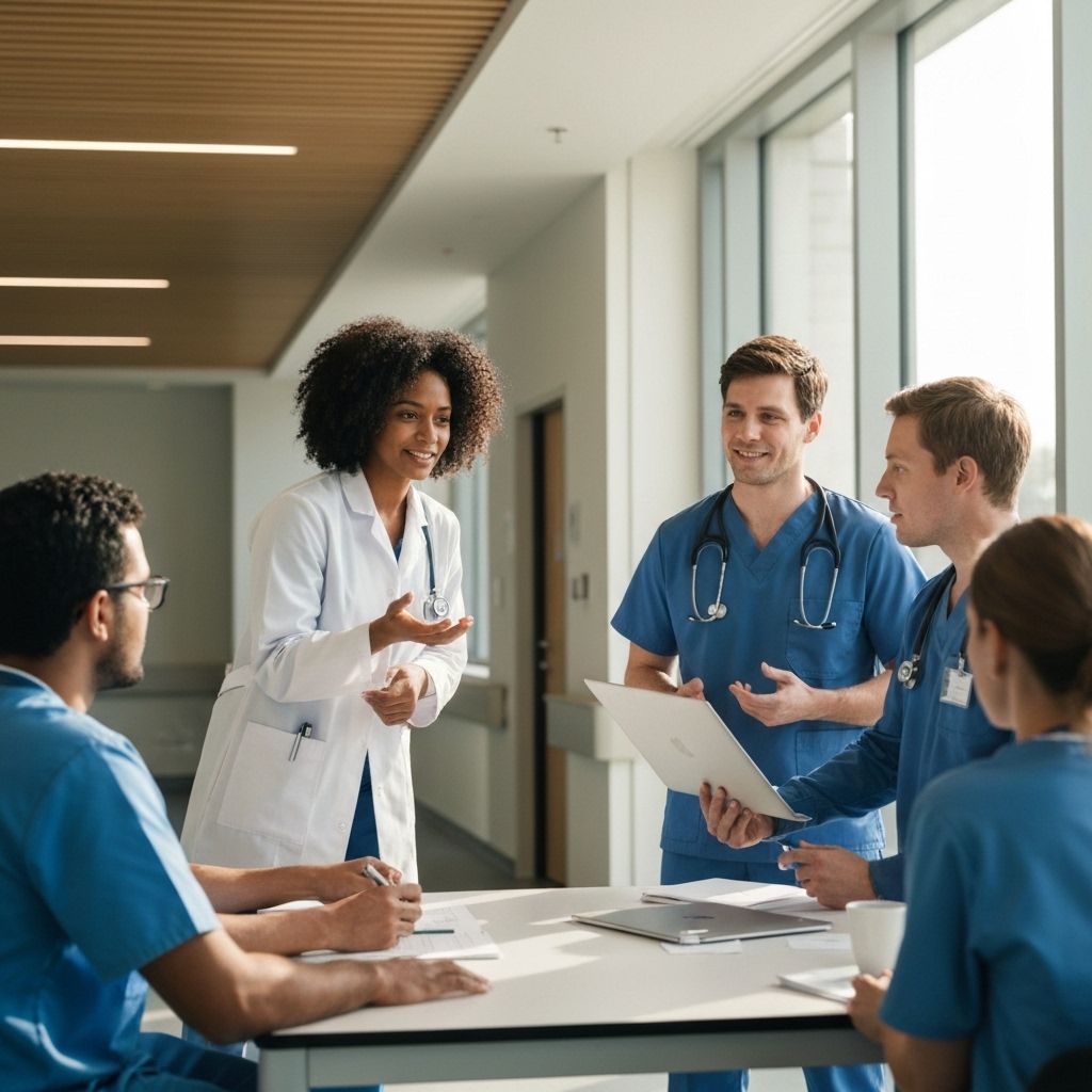 Healthcare team collaboration meeting